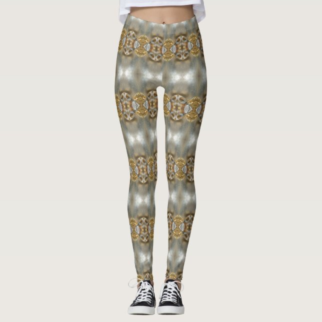 Elegant Decorative Mönster Leggings (Framsida)