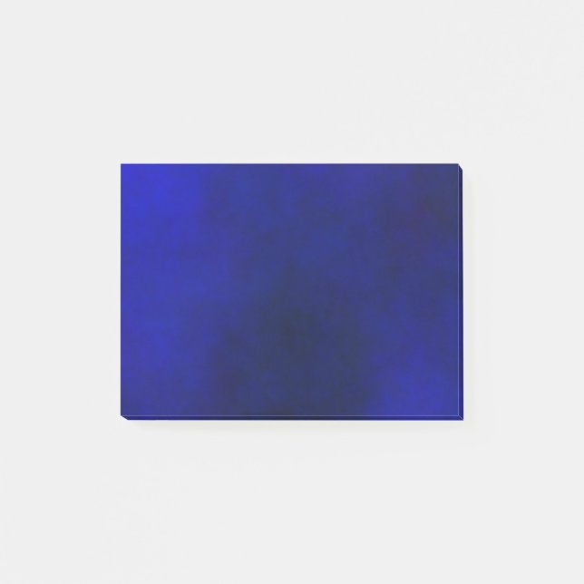 Elegant Deep Blue Gradient Plasma Post-it Block (Framsida)