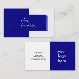 Elegant Deep Blue Modern Visitkort