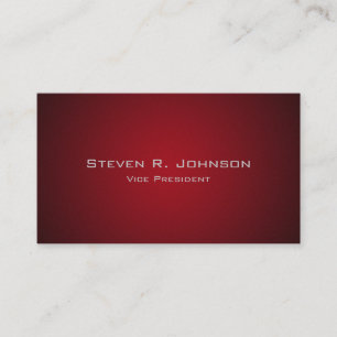 Elegant Deep Crimson Ombre Minimal Visitkort
