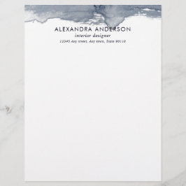 Elegant Deep Grått Watercolor Professionell Minima Brevhuvud