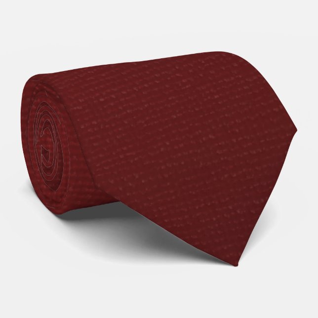 Elegant Deep Red Textured Neck Tie Slips (Rullad)