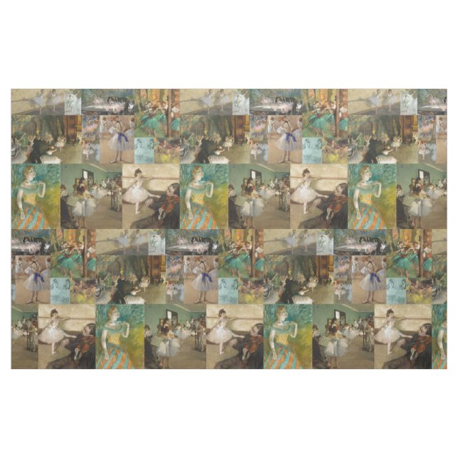 Elegant Degas Ballet Dancers Paintings Teckning Tyg (Fat Quarter)
