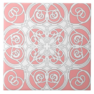 Elegant, dekorativ, modern, pastelliserad rosa, vi kakelplatta