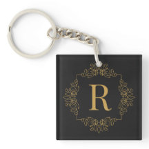 Elegant Dekorerad Golden SF Monogrammed