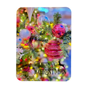 Elegant Dekorerad Julgran Holiday Magnet