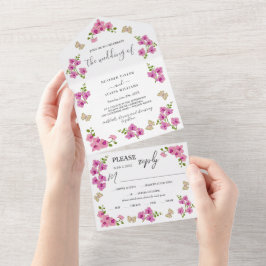 Elegant Delikat Lila Orchids Bohemian Botanian