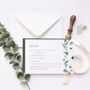 Elegant Delikat vattenfärg Botaniskt OSA Kort