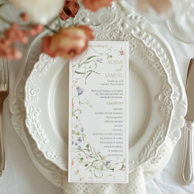 Elegant Delikat Watercolor Wildblomprogram (Skapare uppladdad)