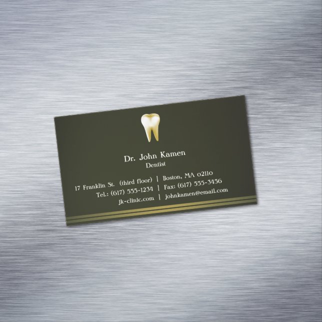 Elegant Dental Affärskort Visitkortmagnet (In Situ)