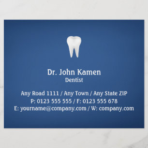 Elegant Dental Blå Reklamblad