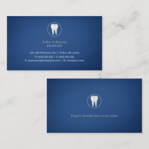 Elegant Dental Blå Visitkort