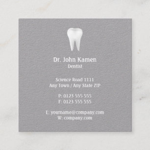 Elegant Dental  Professionell Fyrkantigt Visitkort