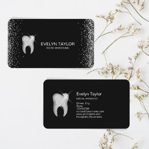 Elegant Dentist Dental Clinic Teeth Whitening Visitkort