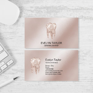 Elegant Dentist Dental Clinic Teeth Whitening Visitkort