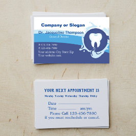Elegant Dentist Tooth Logotyp Möte Business Tidsbeställning Kort