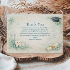 Elegant Dentist White Coat Graduation Tack Kort