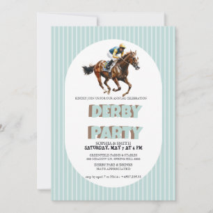Elegant Derby-festinvitation för hästkapplöpning C Inbjudningar