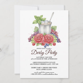 Elegant Derby Party Mint Julep Invitation Inbjudningar