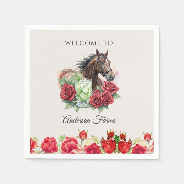Elegant Derbyfest  Pappersservett (Framsidan)