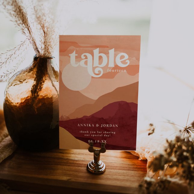 Elegant Desert | Terra Cotta Personlig Bröllop Bordsnummer (Skapare uppladdad)