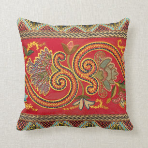 Elegant design för antik FauxCrewelvintage Kudde