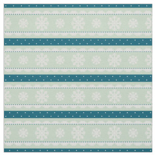 Elegant design för snöflingor för Mintgröntjul Tyg