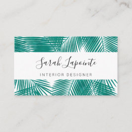 Elegant Design för Tropical Grönt Handflatan Lövs Visitkort