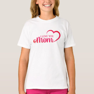Elegant Design I Kärlek Mamma Text för Mors dag T Shirt