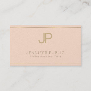 Elegant Design Trendig Elite Plain Luxury Monogram Visitkort