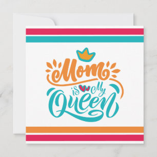 Elegant Design Typography Mamma är Min drottning