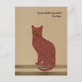 Elegant designad katt. Bara för riktiga kattälskar Vykort