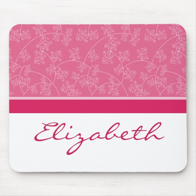 Elegant Designer Anpassningsbar Fuschia Mousepad Musmatta (Framsidan)
