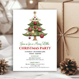 Elegant designer Christmas tree Christmas invites Inbjudningar