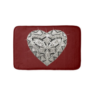 Elegant Designer Heart Bath Mat Badrumsmatta