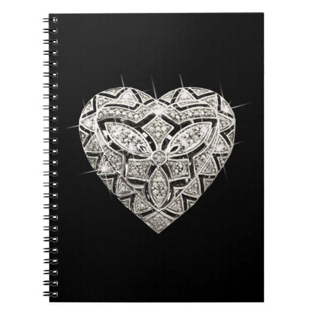 Elegant Designer Heart Spiral bärbar dator Anteckningsbok (Framsidan)
