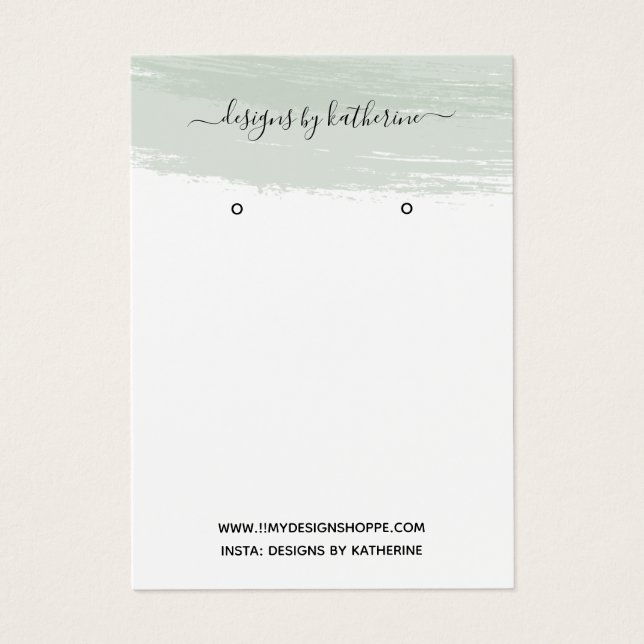 Elegant Designer Jewelry Earring  Visitkort (Framsidan)