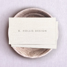 Elegant Designer White Linen (bild) Visitkort