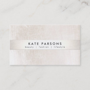 Elegant Designer White Marble och Silver Rand Visitkort