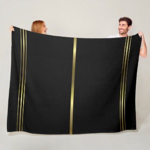 Elegant designtrendig för svart och för guld- fleecefilt