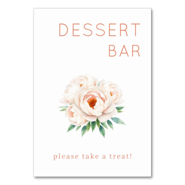 Elegant Dessert Bar Invitation Bordsnummer (Framsidan)