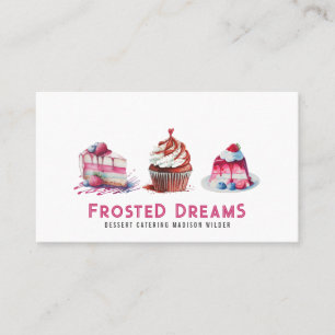 Elegant Desserts Catering Pastry Chef Baker Visitkort