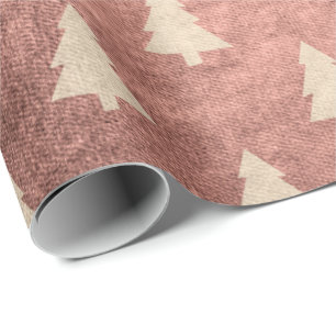 Elegant, det moderna ro guld Julgran mönster Presentpapper