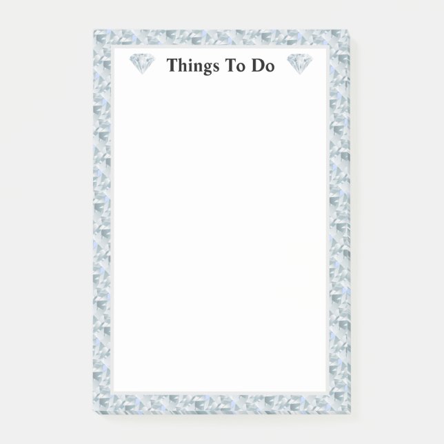 Elegant diamant abstrakt mönster post-it block (Framsida)