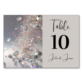 Elegant Diamanter och Glitter Bordsnummer