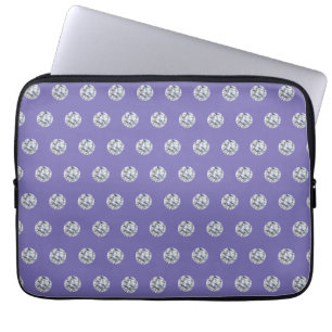 Elegant diamantmönster på lavendelblå bärbar dator laptop fodral