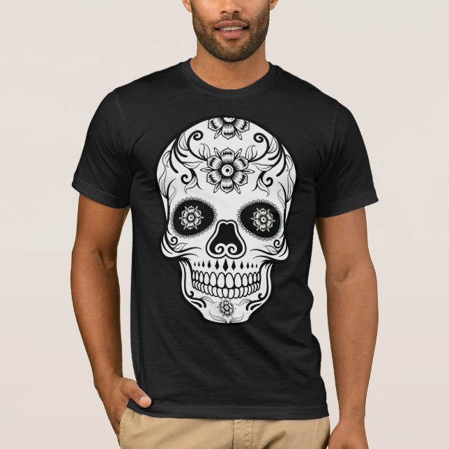 Elegant Diameter de los Muertos Skalle | skjorta Tee Shirt (Framsida)
