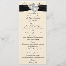 Elegant Diamond Black Menu Card
