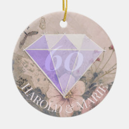 Elegant Diamond Bröllop Julgransprydnad Keramik