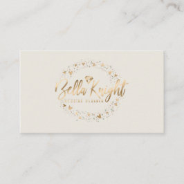 Elegant Diamond Faux Gold Foil Company Logotyp Visitkort
